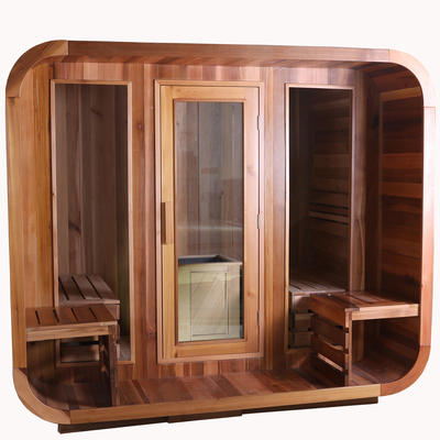 Wood Outdoor Traditional Sauna Room Combination House Family Use 4 People