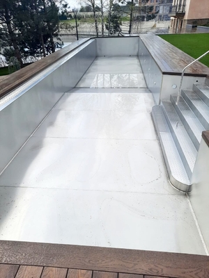 Villa Luxury Rectangle Modular Inground Swimming Pools Stainless Steel 316 Spa With Cover