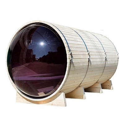 Red Cedar Barrel Sauna Outdoor Sauna Dry Steam Round Outdoor Sauna