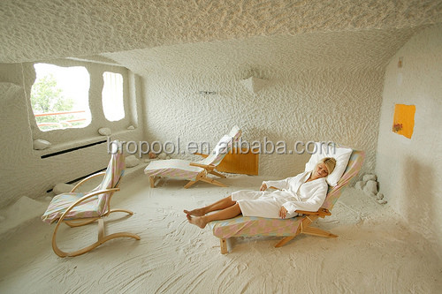 4 People Sauna Salt Room With Halo Therapy Function / Transom Windows