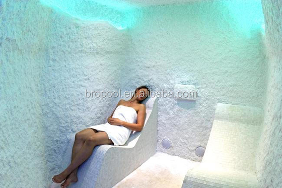 4 People Sauna Salt Room With Halo Therapy Function / Transom Windows