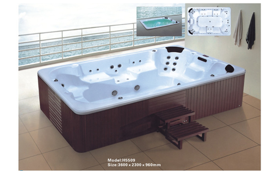 Prefab SPA Fibreglass Swimming Pool Inground Hot Tub Pool Combo