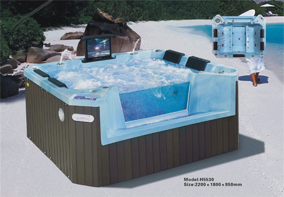 Prefab SPA Fibreglass Swimming Pool Inground Hot Tub Pool Combo