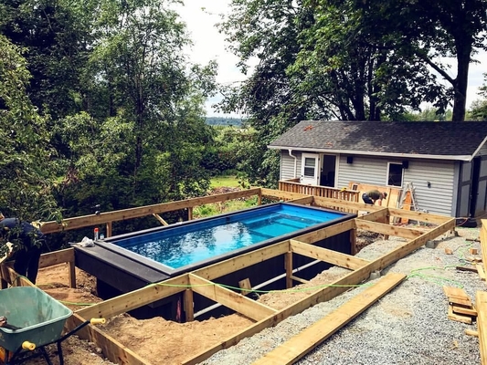 Outdoor Prefabricated Detachable Container Swimming Pool For Hotel Easy Assemble