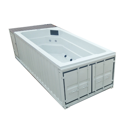 Transparent Shipping Container Swimming Pools With Shallow Water Zone 5m*2.4m