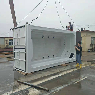 Transparent Shipping Container Swimming Pools With Shallow Water Zone 5m*2.4m