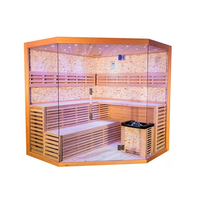 Steam Dry Outdoor Traditional Sauna Computer Control Panel Solid Wood Modern Hemlock Sauna