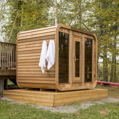 Wood Outdoor Traditional Sauna Room Combination House Family Use 4 People