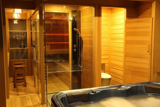 Red Cedar Wooden Gazebo Outdoor Sauna Room Home Infrared Sauna House