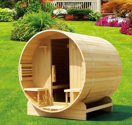 Customized Red Cedar Barrel Sauna Dry 220V 4 Person Barrel Sauna Room