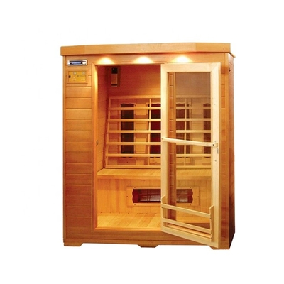 Prefab Corner Wooden Salt Room 4 Person Steam Sauna For Hotel Room