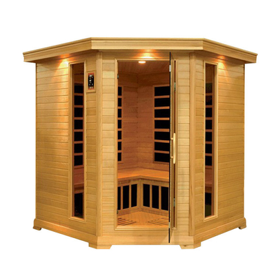 Luxury Rock Combination Infrared And Traditional Sauna Led Star Lights Corner Salt Steam Room