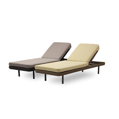 Modern Pool Chaise Lounge Daybed Synthetic Rattan Garden Sun Loungers