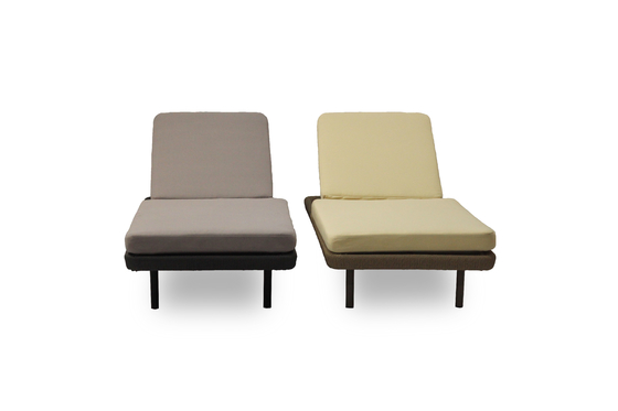 Modern Pool Chaise Lounge Daybed Synthetic Rattan Garden Sun Loungers