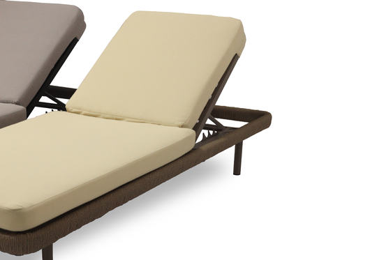 Modern Pool Chaise Lounge Daybed Synthetic Rattan Garden Sun Loungers