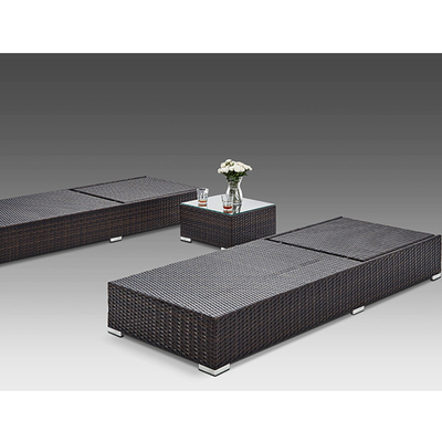 Outdoor Garden Modern Swimming Pool Adjustable Rattan Sunlounger Bed Chaise Lounge Chair