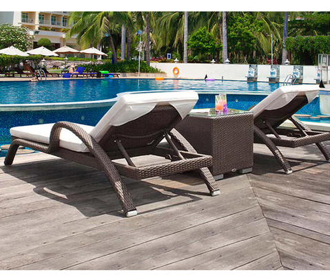 Hotel Pool Side Sun Lounger Outdoor Furniture Beach Daybed Lounger