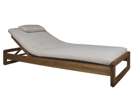 BROPOOL Solid wood sun loungers Patio Daybed Recline Out Furniture