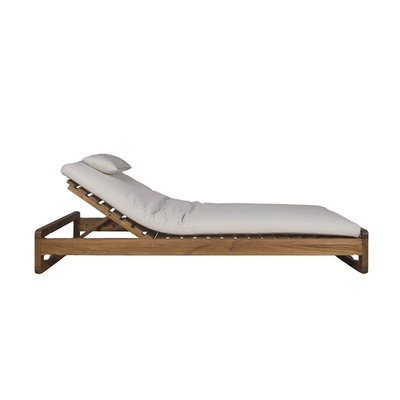 BROPOOL Solid wood sun loungers Patio Daybed Recline Out Furniture