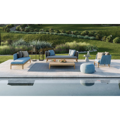 Garden Sofa Pool Sun Loungers Solid Wood Outdoor Teak Beach Lounger