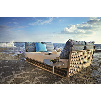 Leisure Outdoor Patio Furniture Pool Sun Loungers Woven Rope Daybed