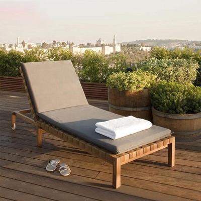 Rattan Swimming Pool Sun Loungers Leisure Folding Villa Outdoor Deck Chair