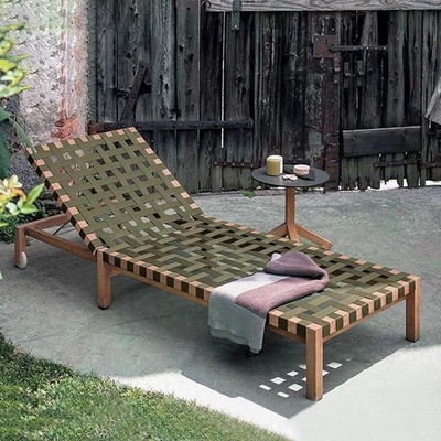Rattan Swimming Pool Sun Loungers Leisure Folding Villa Outdoor Deck Chair