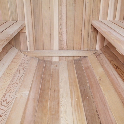 Clear Grade Red Cedar Barrel Sauna 4Person 6kw Without Porch For Outdoor Saunas
