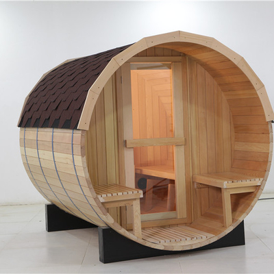 Family Wooden Outdoor Barrel Steam Sauna Rooms Long Barrel