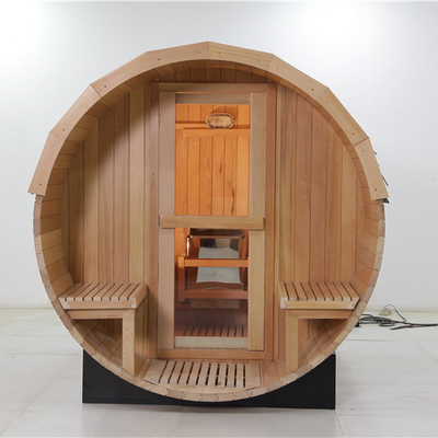 Family Wooden Outdoor Barrel Steam Sauna Rooms Long Barrel