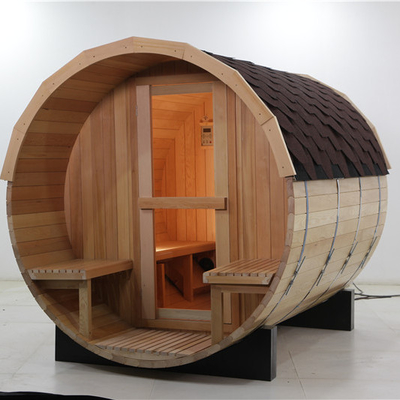Family Wooden Outdoor Barrel Steam Sauna Rooms Long Barrel
