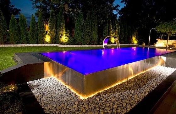 Outdoor Stainless Steel Structure Pool Villa Lux Relax custom above ground pool