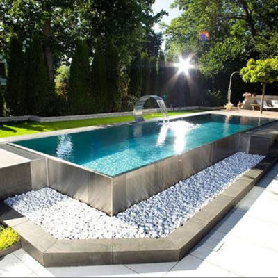 Outdoor Stainless Steel Structure Pool Villa Lux Relax custom above ground pool