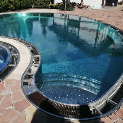 Outdoor Garden Stainless Steel Structure Pool Metal Frame Pool For Home