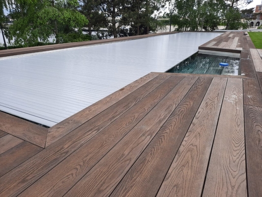 Villa Luxury Rectangle Modular Inground Swimming Pools Stainless Steel 316 Spa With Cover