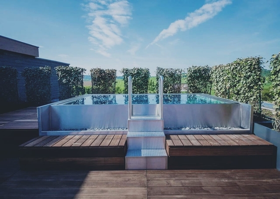 Luxury Stainless Steel Structure Pool Steel Panel Liner For Indoor Hotel Villa