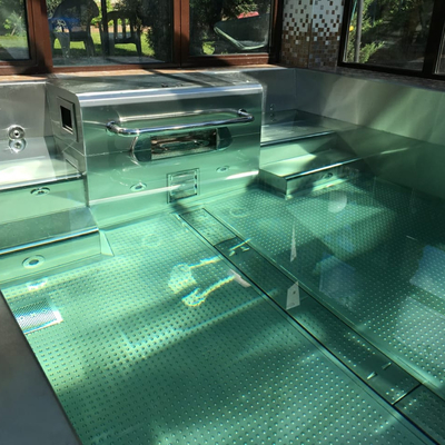Outdoor 316 Stainless Steel Structure Pool With Acrylic Glass Wall Mobile Metal Frame Pool