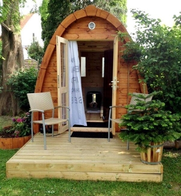 Red Cedar Wooden Gazebo Sauna Outdoor Infrared Sauna House