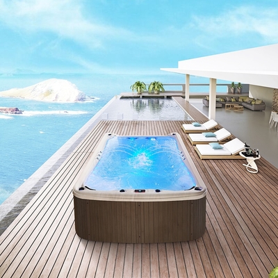 Hydrotherapy Fiberglass Hot Tub Above Ground Swim Spa Prefabricated Swimming Pool