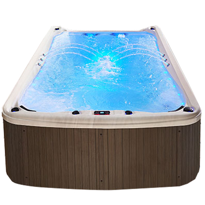 Hydrotherapy Fiberglass Hot Tub Above Ground Swim Spa Prefabricated Swimming Pool
