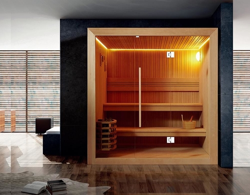 6 Person Family Home Traditional Sauna Room Canadian Red Cedar Sauna