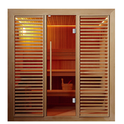 Hemlock Or Red Cedar Steam Wooden Traditional Sauna Indoor 4 People Sauna Room
