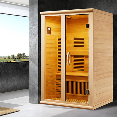 Red Cedar Far Infrared Sauna Room Two Person Steam Sauna Shower