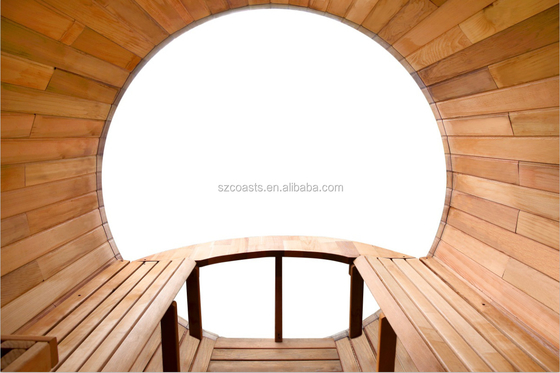 Outdoor Deluxe Dry Steam Mini Sauna Room Barrel For 6 Persons