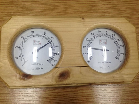 Dry Steam Room Wooden Sauna Thermo Hygrometer