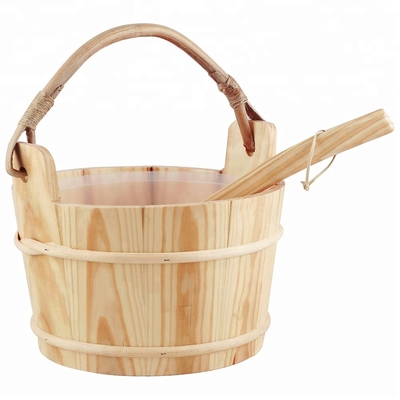Dry Infrared Sauna Room Accessories Shower Wooden Sauna Bucket 4L