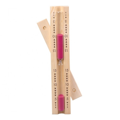 Direct Sauna Accessories Factory Luxury Pine 15 Min Hourglass 0.5kg