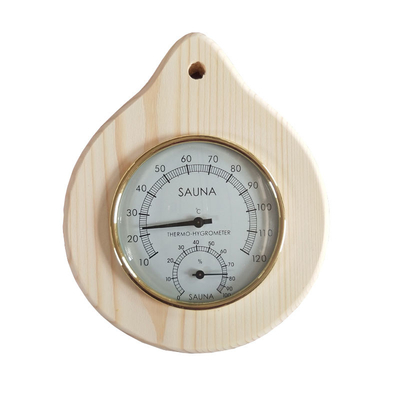 Wooden Thermo Hygrometer / Sauna Thermometer And Hygrometer 0.5kg