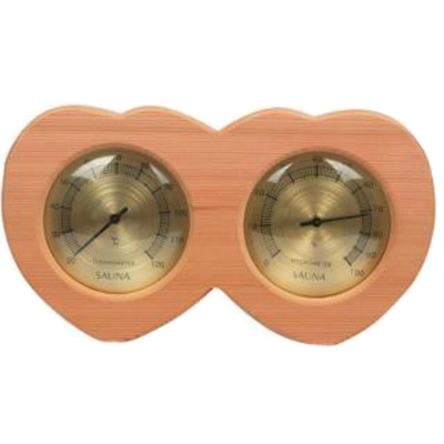 Wooden Thermo Hygrometer / Sauna Thermometer And Hygrometer 0.5kg