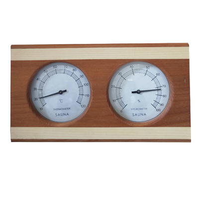 Wooden Thermo Hygrometer / Sauna Thermometer And Hygrometer 0.5kg